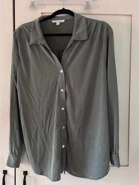 Green Envelope Olive Green Blouse Top